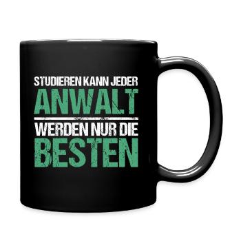 Tout le monde peut étudier - Édition Avocat - Mug uni - noir - Droite