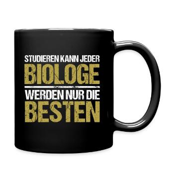Anyone can study - Biologist Edition - Full Colour Mug - black - Right