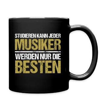 Anyone can study - Musician Edition - Full Colour Mug - black - Right