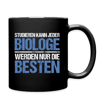 Anyone can study - Biologist Edition - Full Colour Mug - black - Right