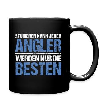 Anyone can study - Angler Edition - Full Colour Mug - black - Right