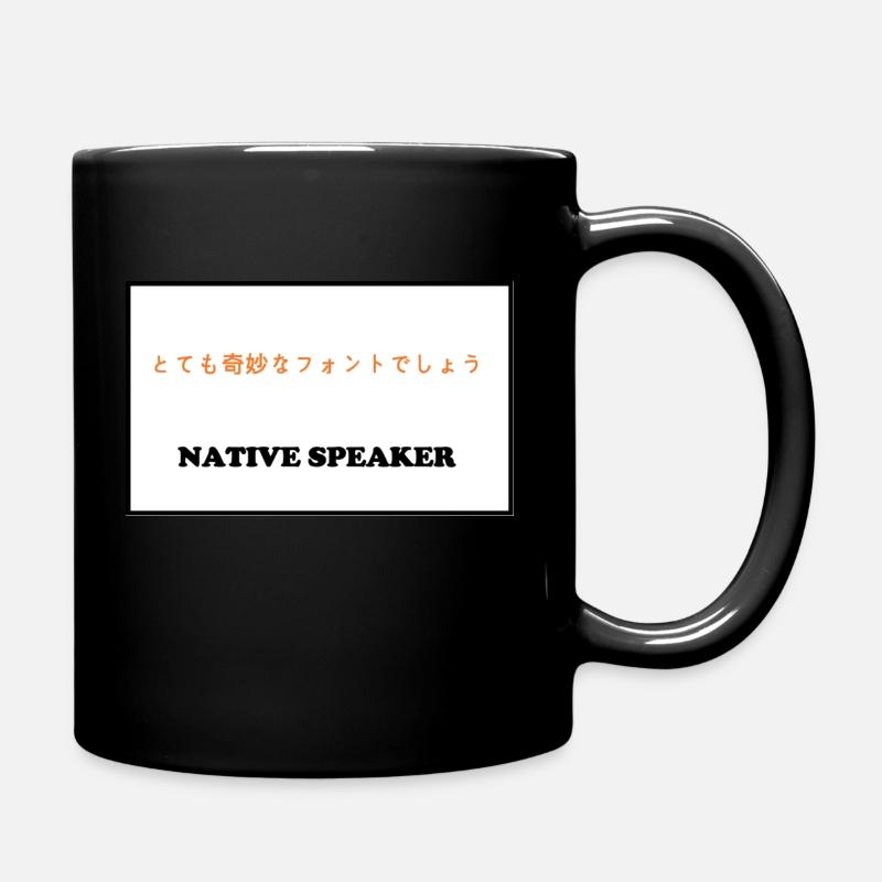 Native speakers, Japanese - Full Colour Mug - black