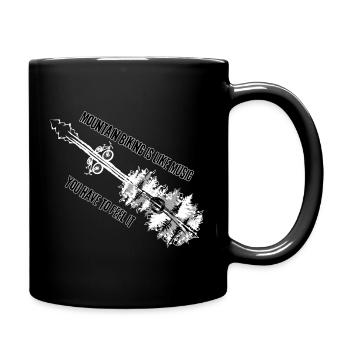 Chemise de vélo de montagne avec motif unique - Mug uni - noir - Droite