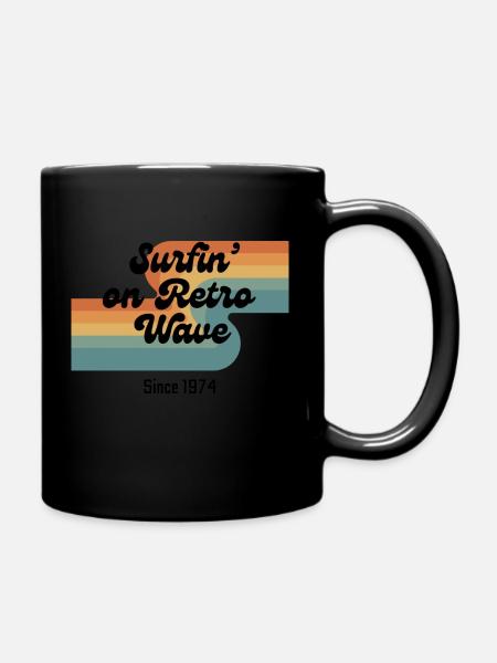 Retro birthday 1974 | Birthday 1974 - Full Colour Mug - black