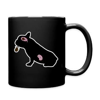 Chien Silhouette - Mug uni - noir - Droite