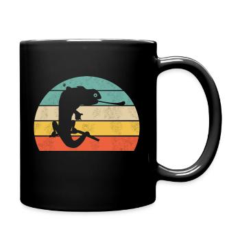 Chamäleon - Tasse einfarbig - Schwarz - Rechts