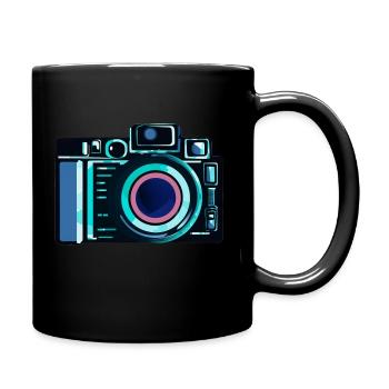 Kamera - Tasse einfarbig - Schwarz - Rechts