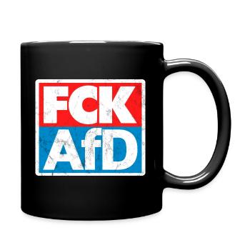 FCK AFD - Tasse einfarbig - Schwarz - Rechts
