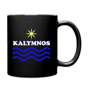 KALYMNOS Griechenland-Sonnenwellen - Tasse einfarbig - Schwarz - Rechts