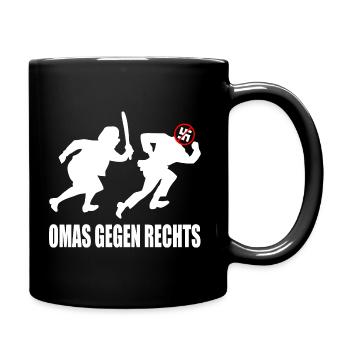 Omas gegen rechts - Tasse einfarbig - Schwarz - Rechts