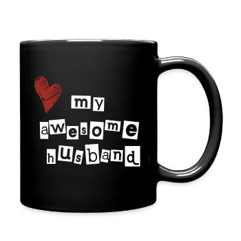 Love my awesome husband - Full Colour Mug - black - Right