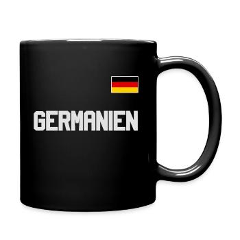Germany jersey look GERMANIEN with flag flag - Full Colour Mug - black - Right