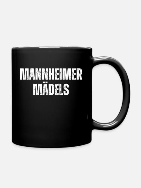 Mannheimer Mädels - Tasse einfarbig - Schwarz