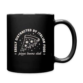 Pizza lover funny quotes - Full Colour Mug - black - Right
