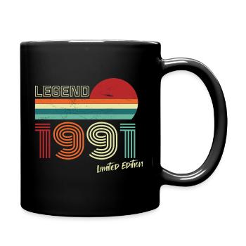 Legend 1991 Geburtstagsshirt Geschenk Jubiläum - Tasse einfarbig - Schwarz - Rechts