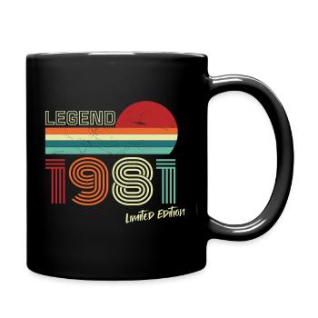 Légende 1981 Anniversaire Chemise Cadeau Anniversaire - Mug uni - noir - Droite
