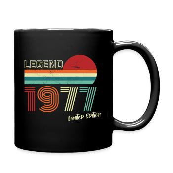 Legend 1977 Geburtstagsshirt Geschenk Jubiläum - Tasse einfarbig - Schwarz - Rechts