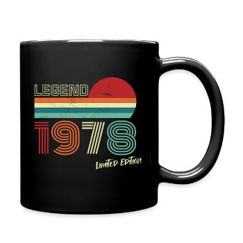 Legend 1978 Geburtstagsshirt Geschenk Jubiläum - Tasse einfarbig - Schwarz - Rechts