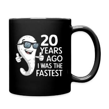 Il y a 20 ans, j’étais le plus rapide - Lustiger Spruch - Mug uni - noir - Droite