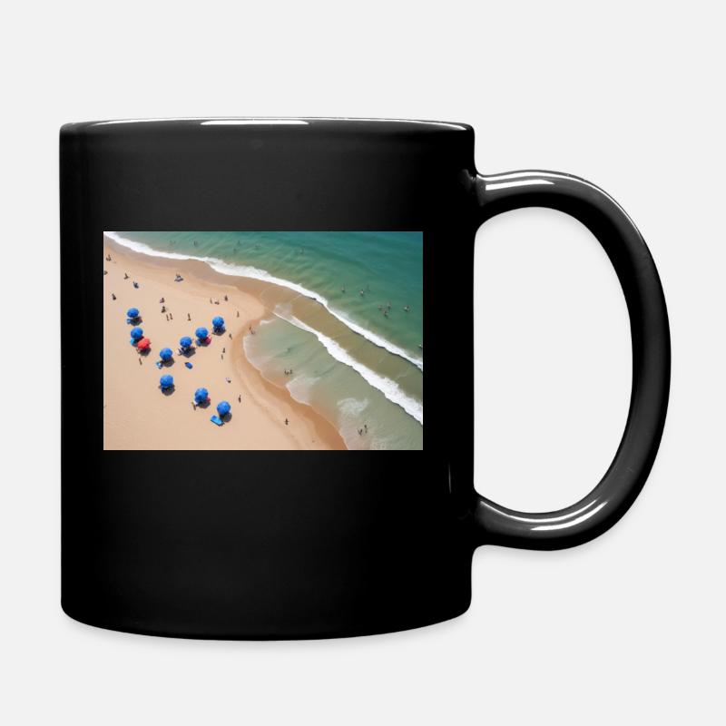 Abstract beach - Full Colour Mug - black
