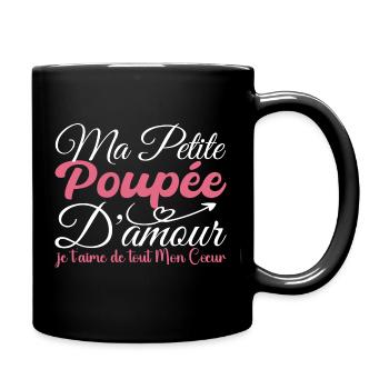 Cadeau poupée d'amour, meilleure poupée je t'aime - Mug uni - noir - Droite