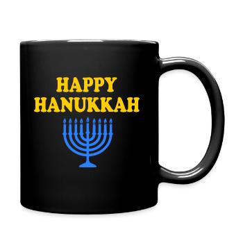 HAPPY HANUKKAH - Tasse einfarbig - Schwarz - Rechts
