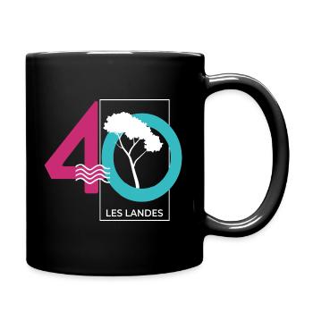 009s 40 LES LANDES - Mug uni - noir - Droite