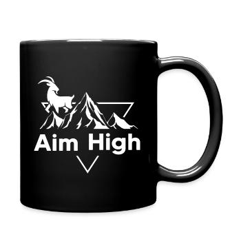 mountain hiking ferrata scrambling alpine mountain climbing - Full Colour Mug - black - Right