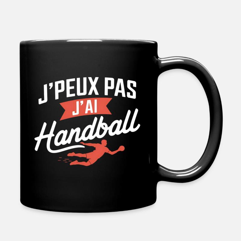 Ich kann nicht, ich habe Handball - Tasse einfarbig - Schwarz