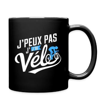 I can't, I have a bike - Full Colour Mug - black - Right
