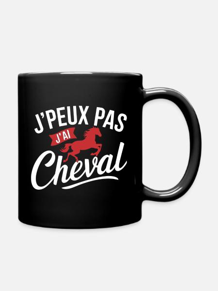 Intensiver Roter Reiter - Tasse einfarbig - Schwarz