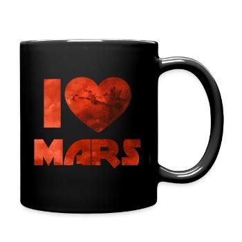 I love mars - Full Colour Mug - black - Right