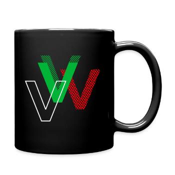 Lettre V - Mug uni - noir - Droite