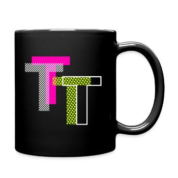 Lettre T - Mug uni - noir - Droite