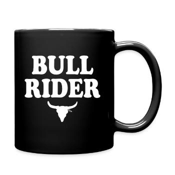 Bull rider - Tasse einfarbig - Schwarz - Rechts