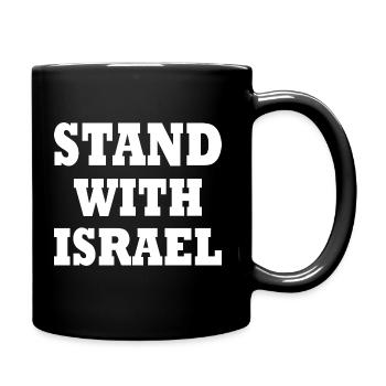 Stand with israel - Tasse einfarbig - Schwarz - Rechts