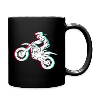 Dirt Biker Motorcycle Men Kids Motocross Boys - Full Colour Mug - black - Right