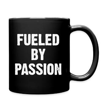 Fueled By Passion - Tasse einfarbig - Schwarz - Rechts
