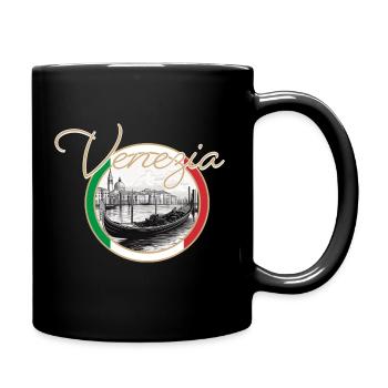 Venedig, Venezia - Tasse einfarbig - Schwarz - Rechts