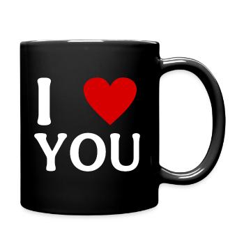 I HEART YOU - Full Colour Mug - black - Right