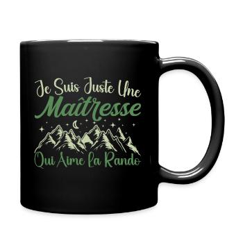 Maîtresse aventurier passionnée de Randonnée - Mug uni - noir - Droite