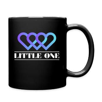 LITTLE ONE Schriftzug - Herz Drilling - Tasse einfarbig - Schwarz - Rechts