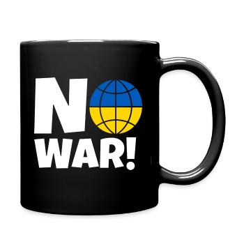 Pas de guerre, Globe, Monde - Mug uni - noir - Droite