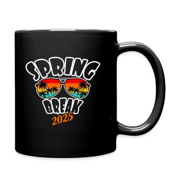 Spring Break 2025 Retro Sunset & Beach - Full Colour Mug - black - Right