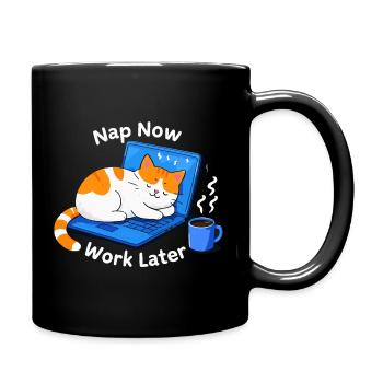 La sieste fonctionne maintenant plus tard - Mug uni - noir - Droite