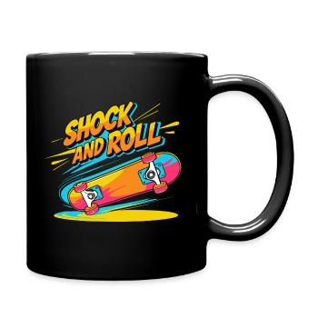 Stylisches Skateboard-Design mit Retro-Vibes - Tasse einfarbig - Schwarz - Rechts