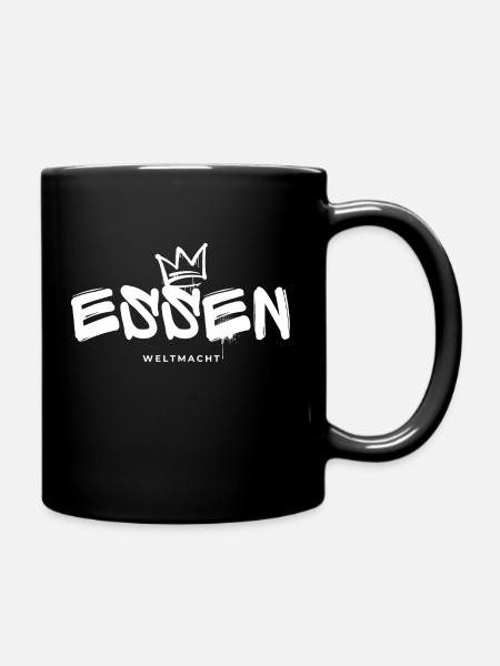 Essen Weltmacht - Tasse einfarbig - Schwarz