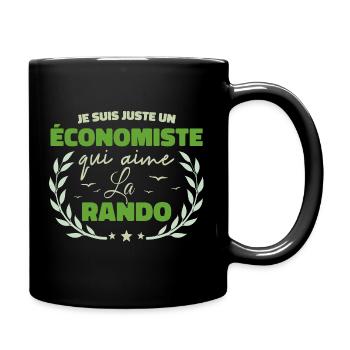 Fier d’être Économiste et Passionné de la Randonné - Mug uni - noir - Droite