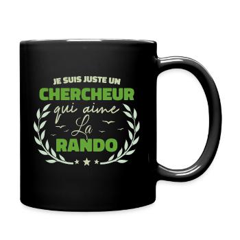 Fier d’être Chercheur et Passionné de la Randonnée - Mug uni - noir - Droite