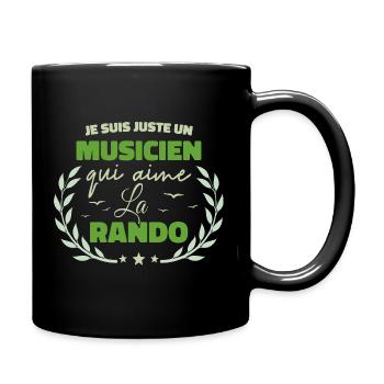 Fier d’être Musicien et Passionné de la Randonnée - Mug uni - noir - Droite